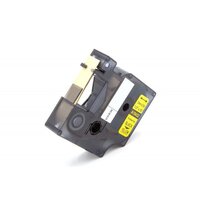 labels rol voor dymo 18431 9mm x 5,5m zwart geel voor rhino 1000 3000 4200 5000 5200 520
